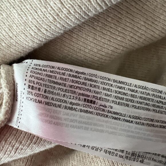 MNG Mango Sweater Women Medium Beige Ribbon Tie Knit Cardigan Long Sleeve - Picture 6 of 12